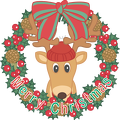 Rudolph-wreath