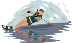 water skier ganson