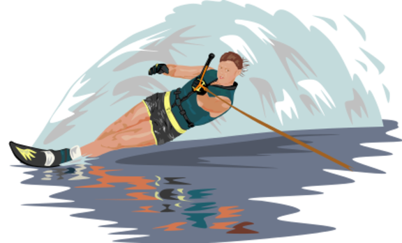 water skier ganson