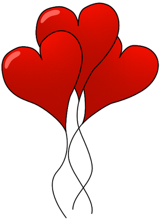 normal valentine heart ballons