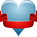 normal valentine heart ribbon blank
