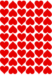 normal valentine heart tiles