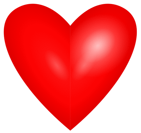 normal valentine bright red heart
